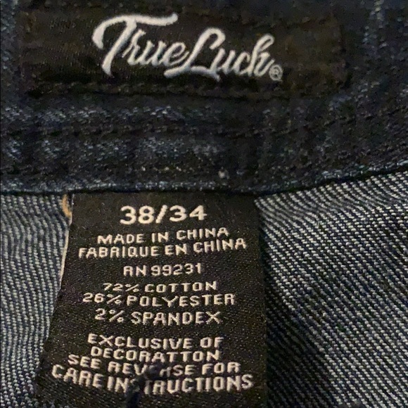 Men's True Luck Kimball Moto Slim-Fit Jeans - Picture 3 of 4